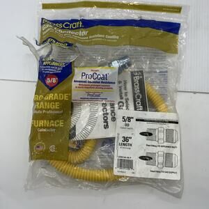 BrassCraft 36” Flex Hose / Connector CSSC44-36 P 5/8" OD 1/2" ID {40}